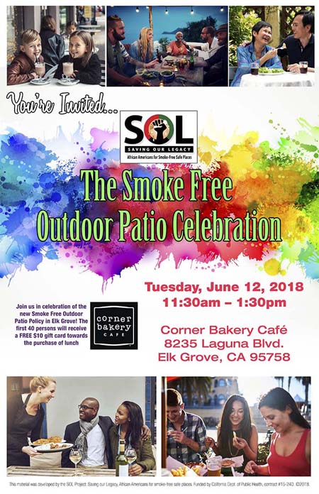 Smoke Free Outdoor Patio Celebration