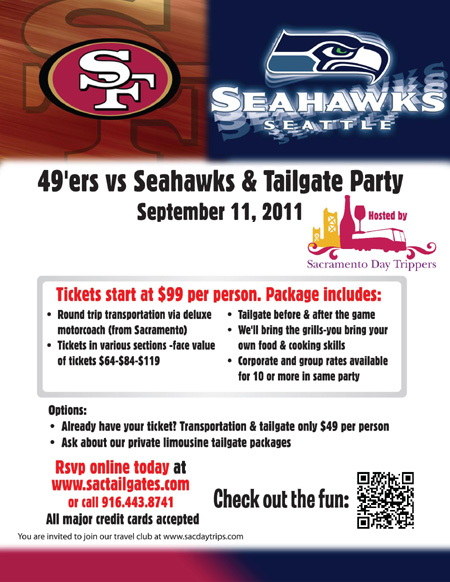 49'ers vs Seahawks & Tailgate Party