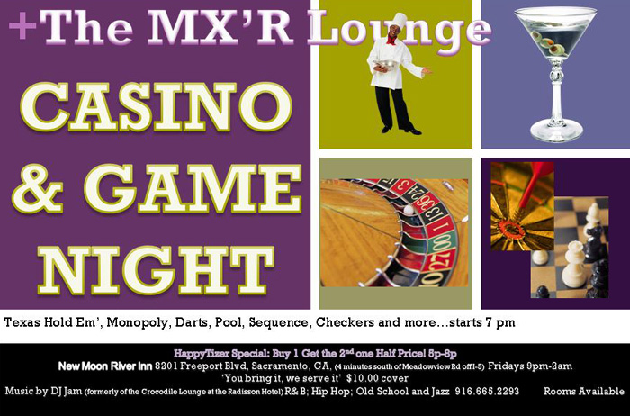 Casino & Game Night at The MX'R Lounge inside New Moon River Inn