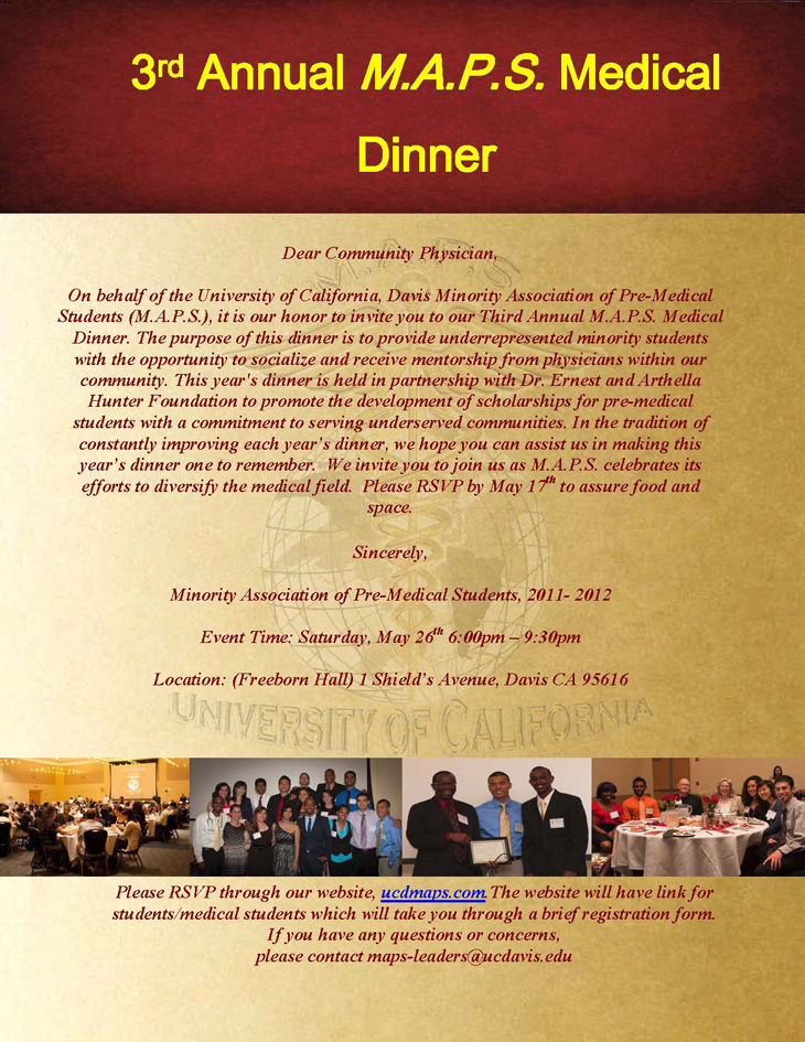 M.A.P.S.-Minority Association of Pre-Medical Students 3rd Annual Medical Dinner