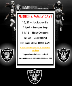Oakland Raiders Friends & Family Days