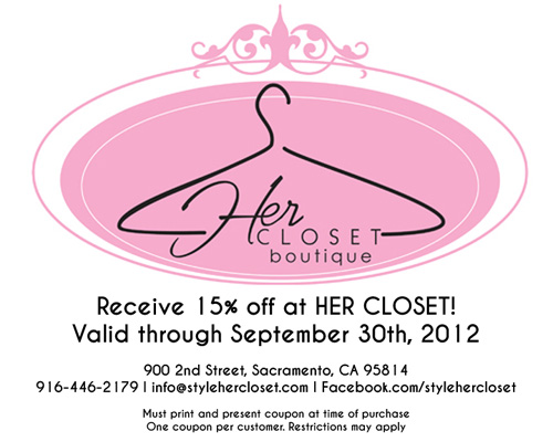 Her Closet - 15% coupon