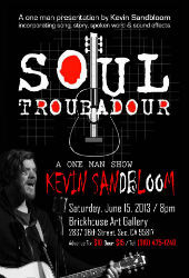 Soul Troubadour Comes to Brickhouse Art Gallery in June