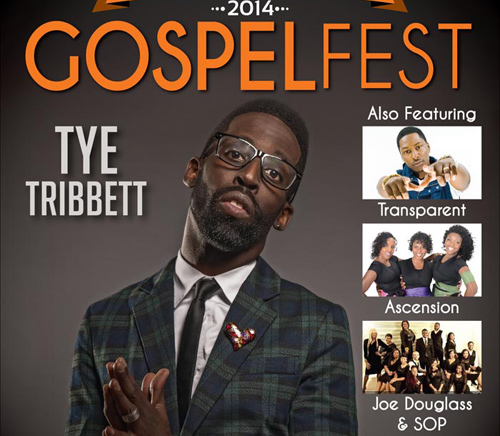 Tye Tribett at UOP's 2014 Gospelfest in Stockton