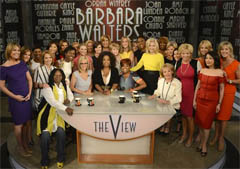 Oprah Winfrey helps Barbara Walters say farewell