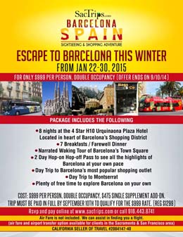 SacTrips Barcelona Spain Sightseeing and Shopping Adventure