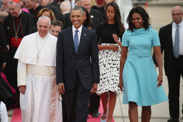 The First Family Greets the Pope