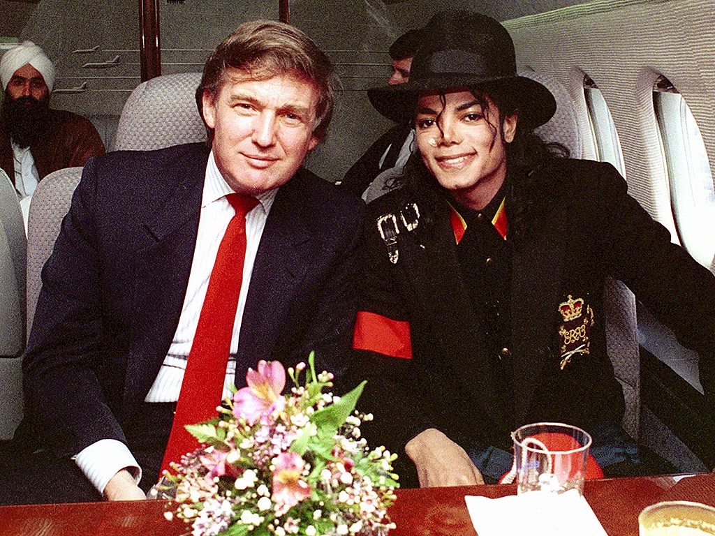 Donald Trump (left) and Michael Jackson