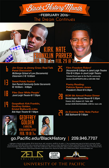 Black History Month Events at University of Pacific