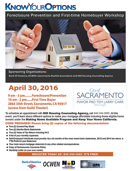 Foreclosure Prevention and First Time Homebuyer Workshop