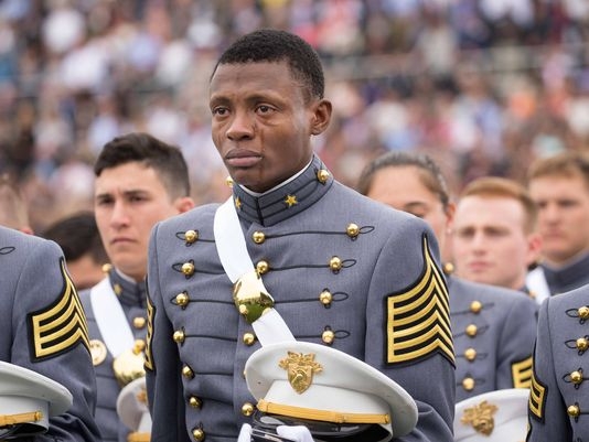 Haiti-born cadet weeps at West Point graduation