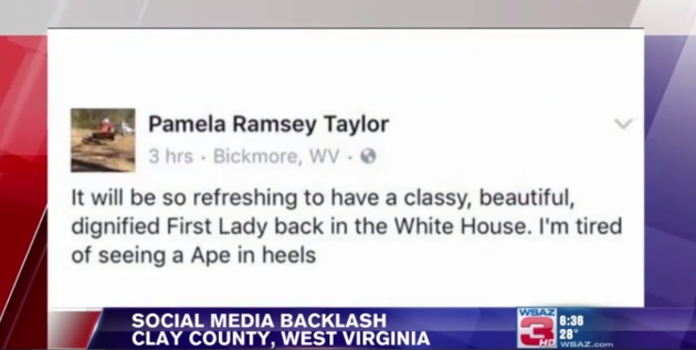 W.Va. woman gets job back after racist post about first lady