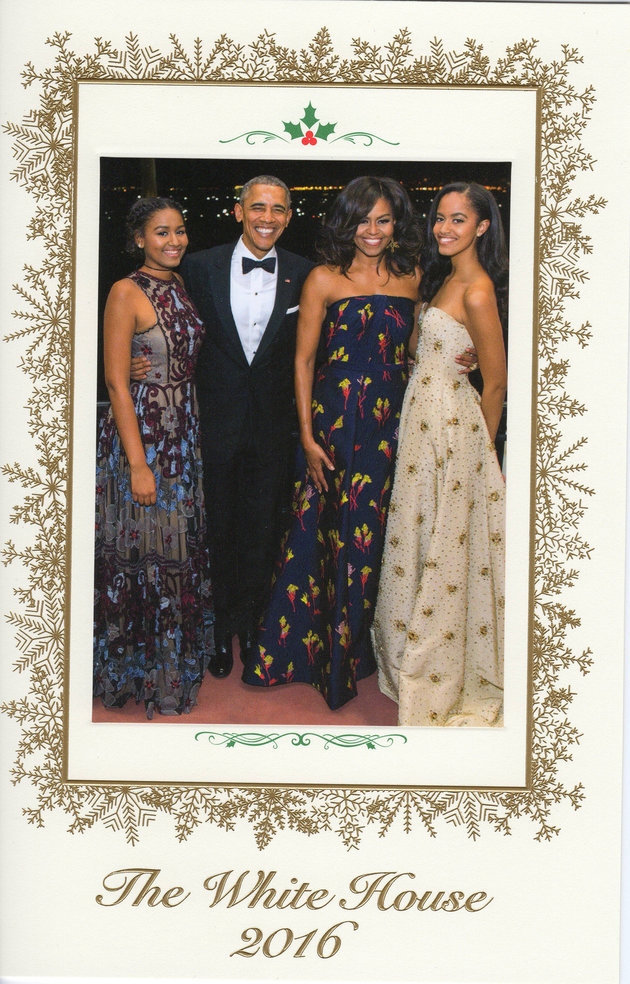 Obamas Send Out Their Last Christmas Card From The White House