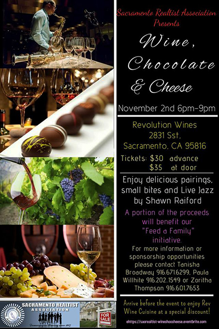 Wine, Chocolate & Cheese Fundraiser Mixer