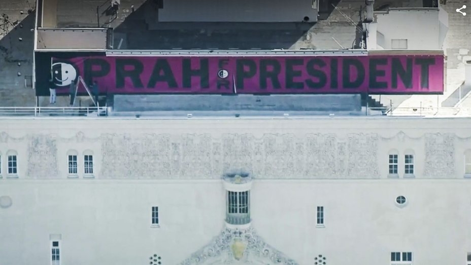 “Oprah for President” Billboard Spotted in Downtown L.A.