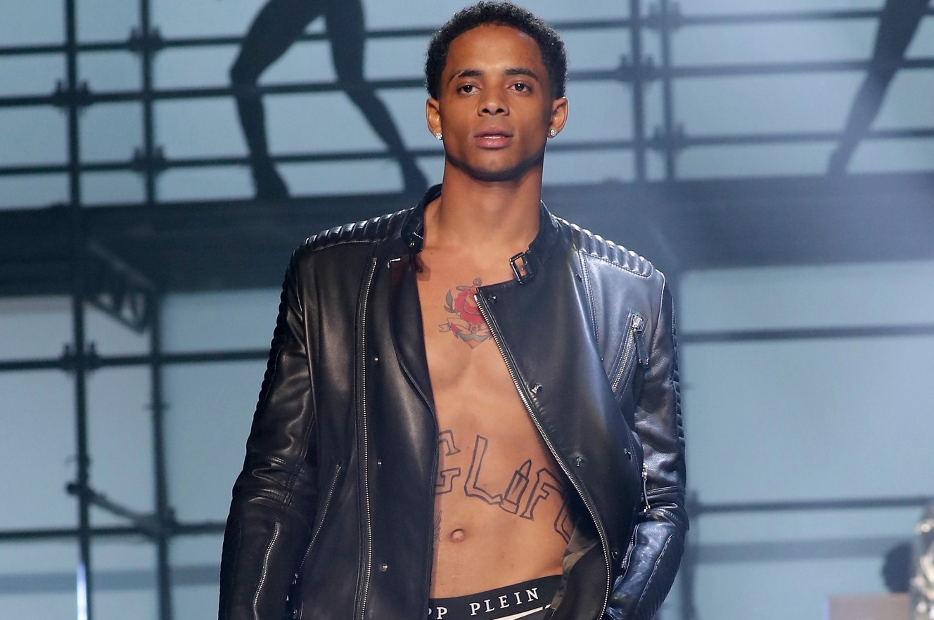 Cordell Broadus walks in the Philipp Plein fashion show. Getty Images For NYFW: The Shows