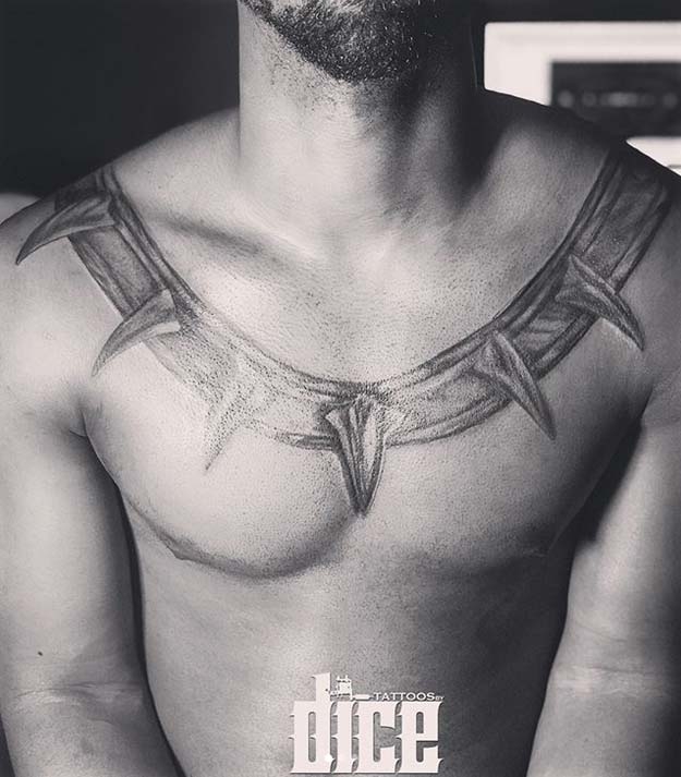 Wakanda chest tattoo