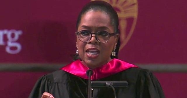 Oprah Winfrey rails against fake news in USC speech