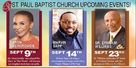St. Paul Baptist Church Upcoming Events