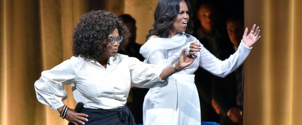 Michelle Obama begins arena tour in talk with Oprah