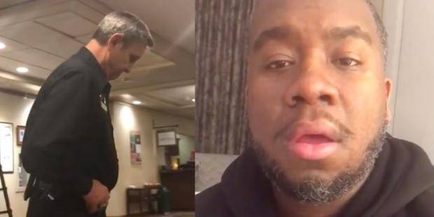 Black man was on the phone with his mom while in a hotel lobby — and then the police were called