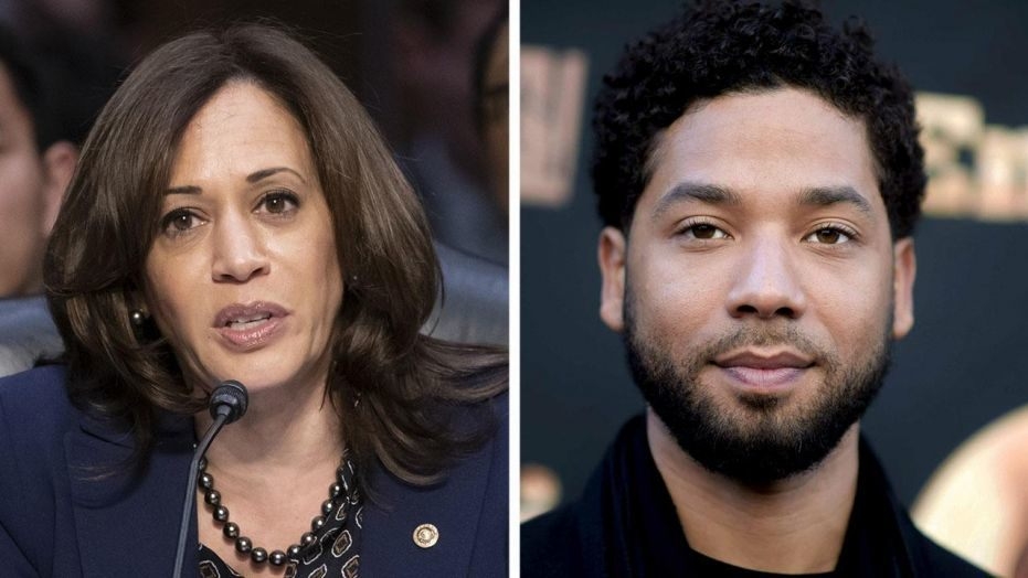 Kamala Harris gives awkward response when asked about Jussie Smollett claims