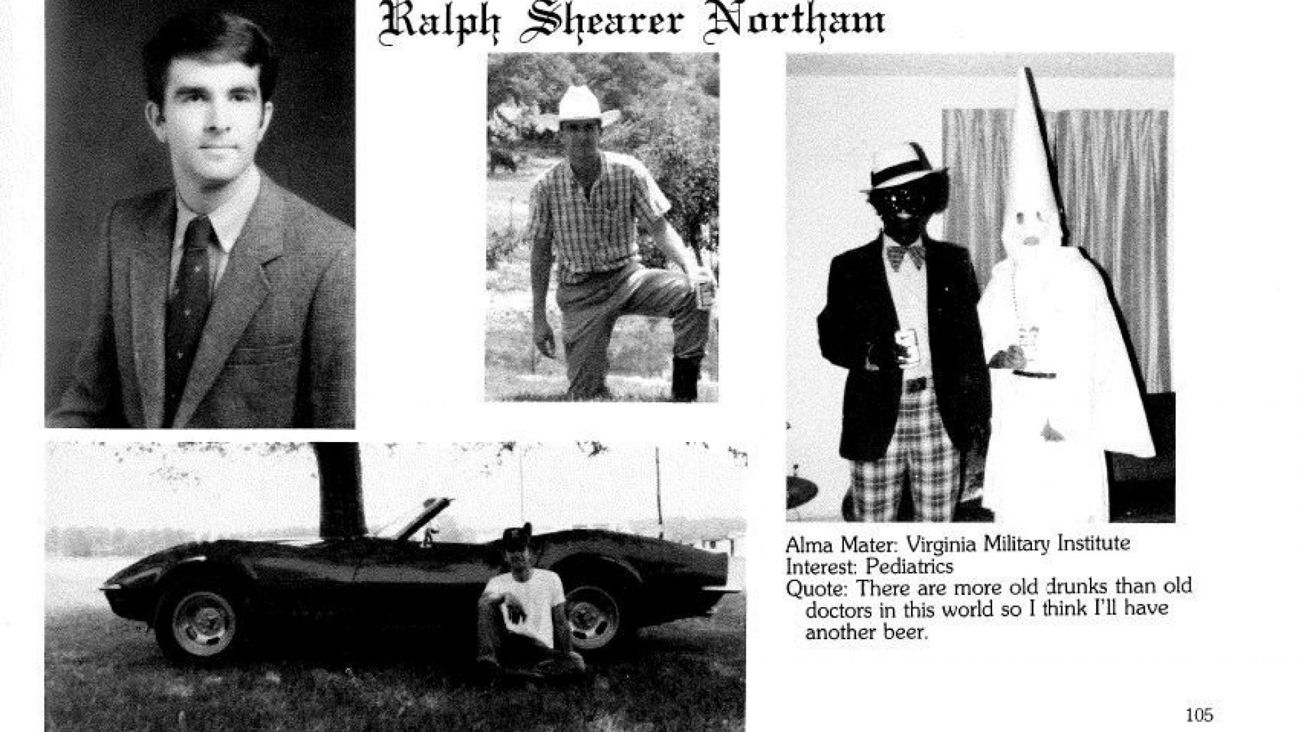Ralph Northam apologizes for medical school yearbook photo with blackface, KKK robe costumes