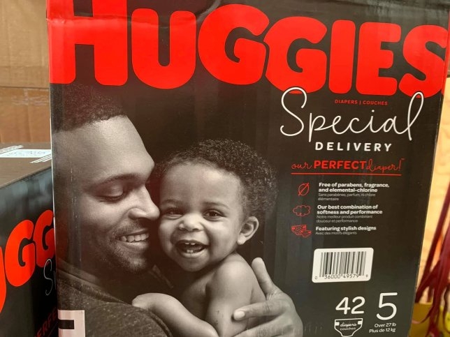 Huggies uses black father and daughter in packaging for first time