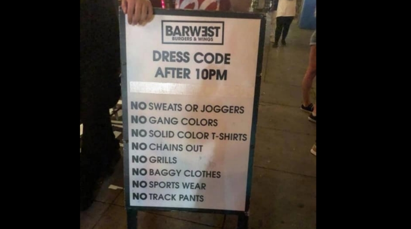 Sacramento bar under fire for new dress code which critics call a modern-day ‘WHITES ONLY’ sign