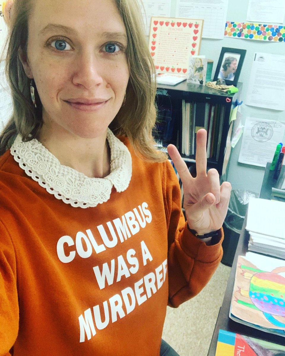 Teacher’s Columbus Day shirt sparks controversy