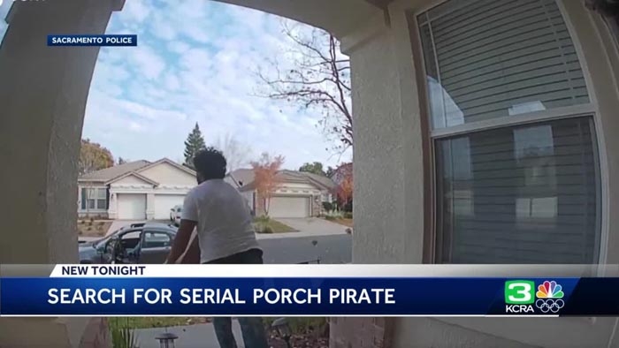 Serial ‘porch pirate’ seen stealing from multiple Sacramento homes