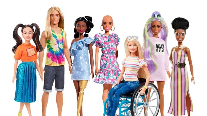 New Barbie dolls feature vitiligo and hairless models