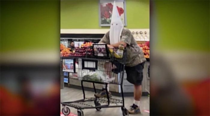 He wore a KKK hood to the grocery store instead of a mask. Police say he won’t face charges.