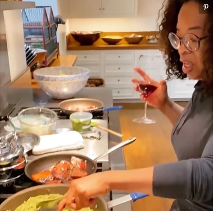 This Video of Oprah Cooking, Drinking Wine and Singing Is Our Quarantine Mood