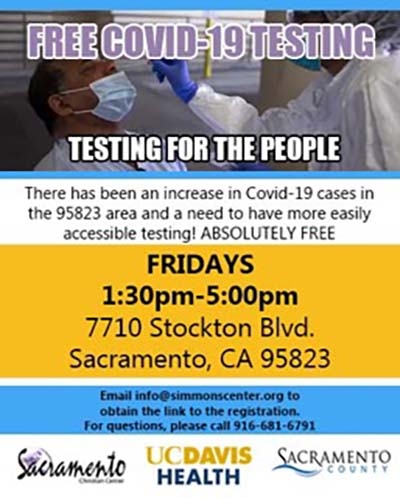 FREE COVID-19 Testing in South Sacramento