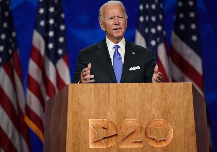 Joe Biden urges Americans to choose hope over fear in accepting Democratic nomination for president