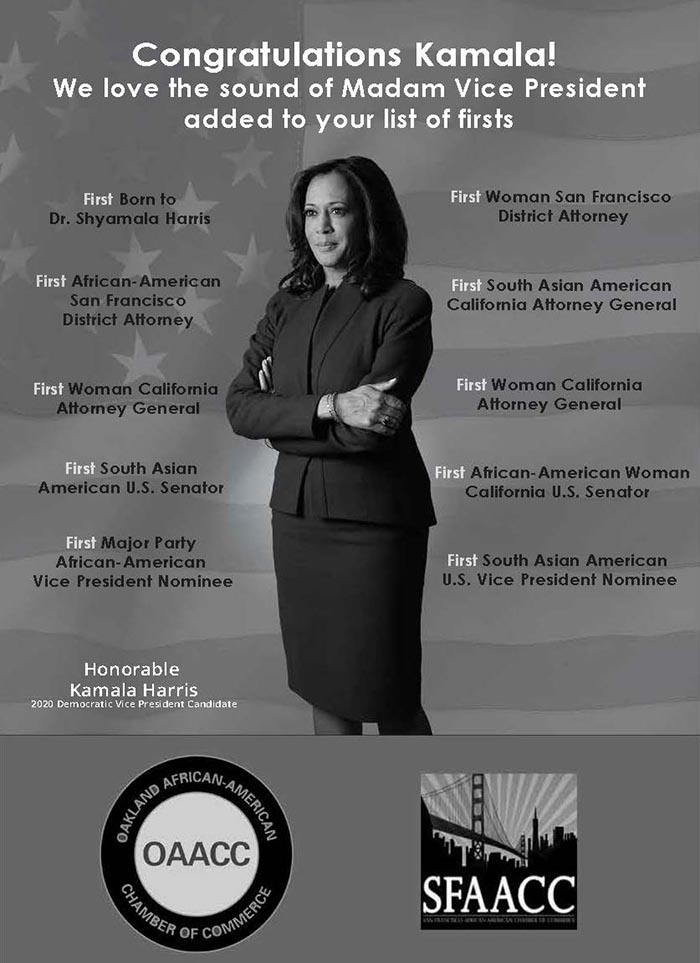 Sun Reporter’s special edition issue on “Madame Vice President: Kamala Harris For The People”