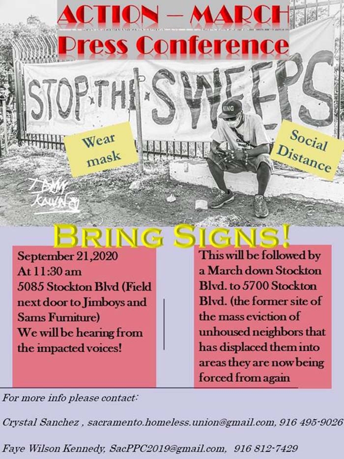 Join us for a Press Conference, March, and Rally in support of our unhoused neighbors!