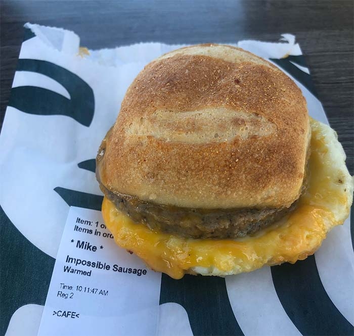 Starbucks Impossible Breakfast Sandwich Is Aptly Named