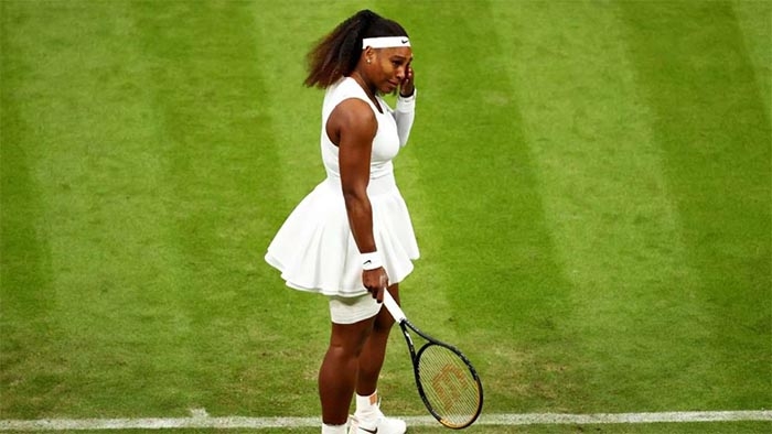 Serena Williams is out at Wimbledon with apparent injury after slipping at Centre Court