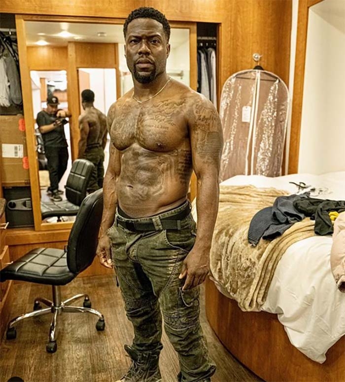 Kevin Hart shows off physique, reveals he worked with Navy Seals for upcoming movie