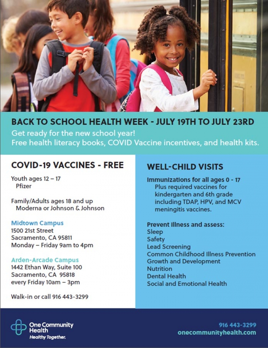 Did you know: Back To School Health Week - July 19th to July 23rd