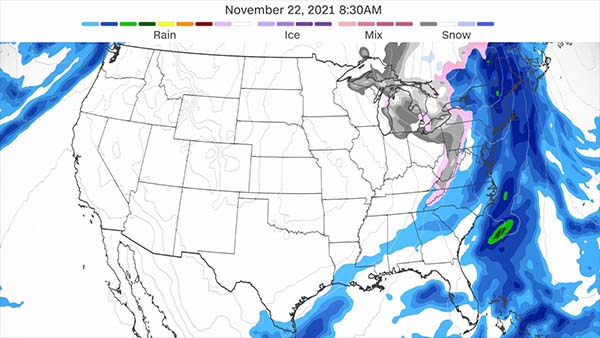 Storm systems may cause a headache for Thanksgiving travel
