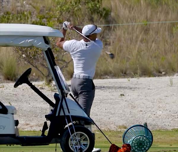 Watch: Tiger Woods swings away in new video, adding fuel to PNC Championship speculation