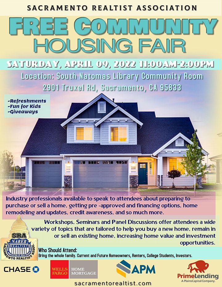 This Sat-4/9th > FREE Community Housing Fair in Sacramento