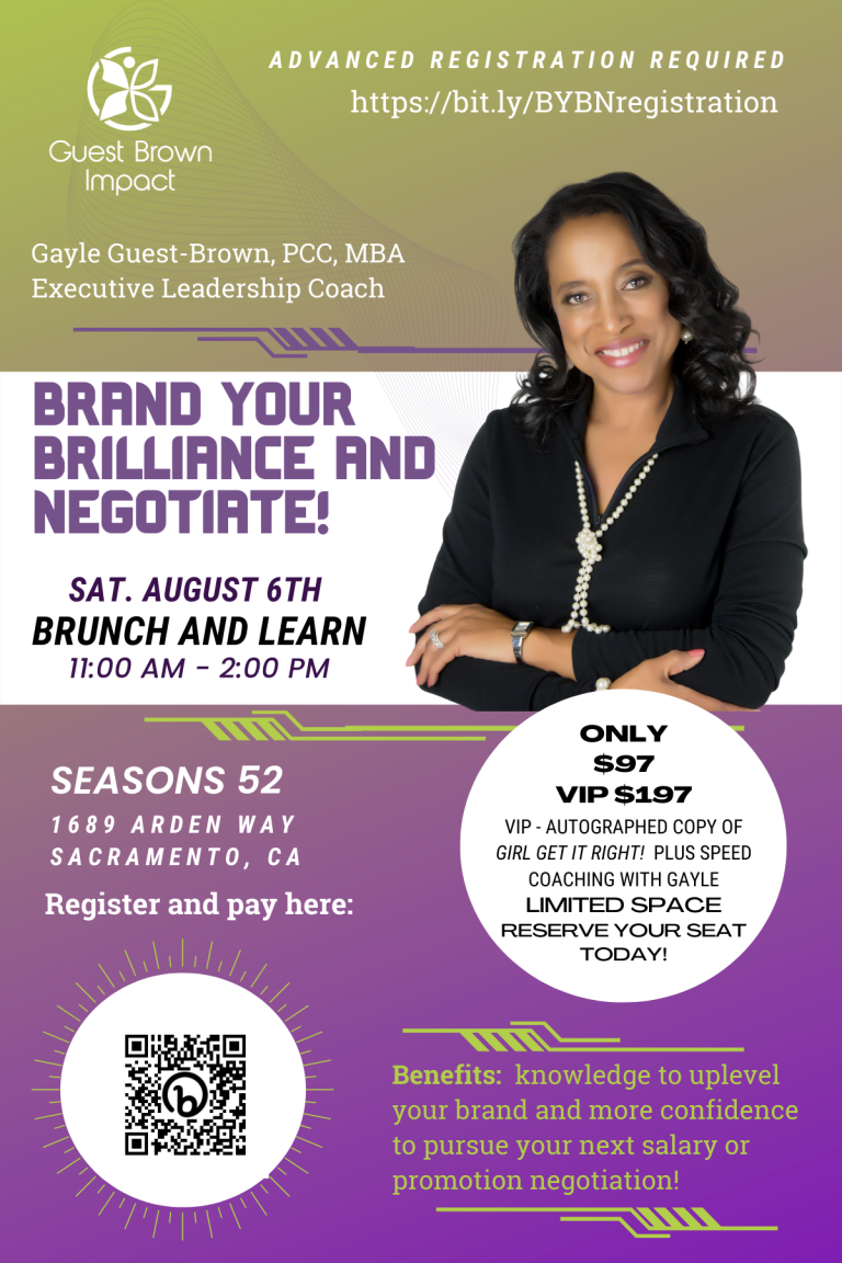 WORKSHOP: Brand Your Brilliance & Negotiate on Sat-Aug 6th
