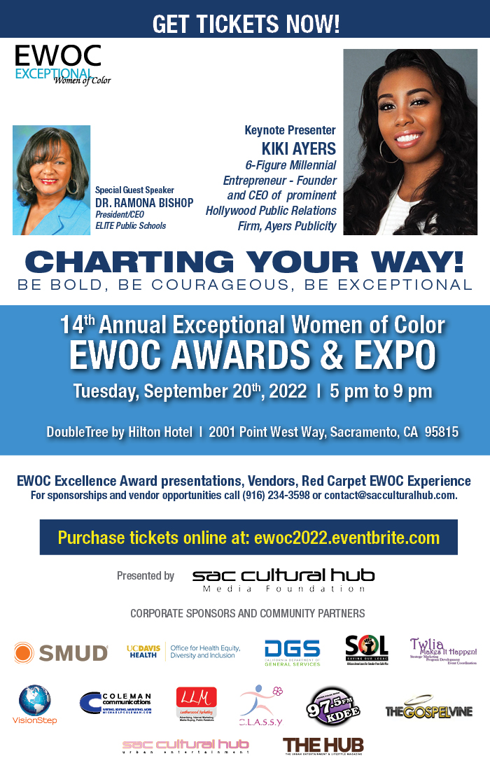 Join us for Exceptional Women of Color-EWOC Awards & Expo |  Sept 20th @ DoubleTree Hotel in Sacramento