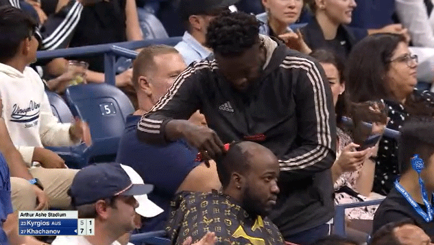 Two fans removed from US Open quarterfinal match after haircut prank at Arthur Ashe Stadium