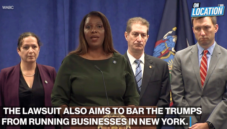 New York AG Letitia James files $250M lawsuit against Trump for defrauding lenders