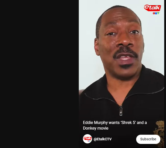 Eddie Murphy Says He’d ‘Absolutely’ Reprise Shrek Role of Donkey: ‘I’d Do It in 2 Seconds’